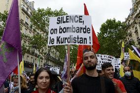 Demonstration Of The Kurdish Community Of France - Paris