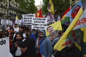 Demonstration Of The Kurdish Community Of France - Paris