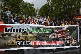 Demonstration Of The Kurdish Community Of France - Paris