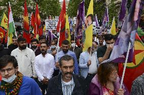 Demonstration Of The Kurdish Community Of France - Paris