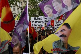 Demonstration Of The Kurdish Community Of France - Paris