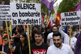 Demonstration Of The Kurdish Community Of France - Paris