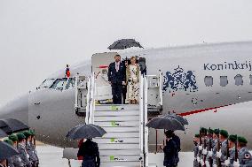 Dutch Royals Arrive At Brandenburg Airport - Berlin