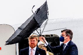 Dutch Royals Arrive At Brandenburg Airport - Berlin