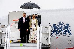 Dutch Royals Arrive At Brandenburg Airport - Berlin