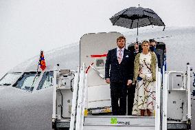 Dutch Royals Arrive At Brandenburg Airport - Berlin