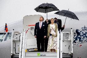 Dutch Royals Arrive At Brandenburg Airport - Berlin