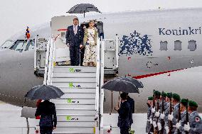 Dutch Royals Arrive At Brandenburg Airport - Berlin