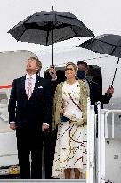 Dutch Royals Arrive At Brandenburg Airport - Berlin