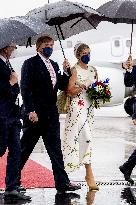 Dutch Royals Arrive At Brandenburg Airport - Berlin