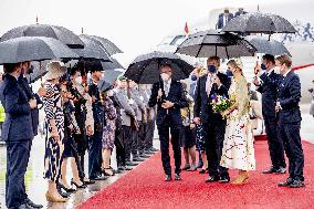 Dutch Royals Arrive At Brandenburg Airport - Berlin