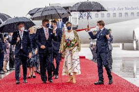 Dutch Royals Arrive At Brandenburg Airport - Berlin