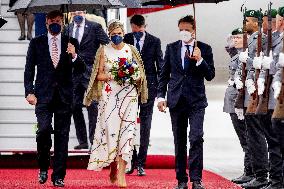 Dutch Royals Arrive At Brandenburg Airport - Berlin