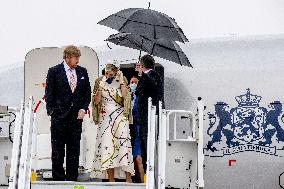 Dutch Royals Arrive At Brandenburg Airport - Berlin