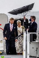 Dutch Royals Arrive At Brandenburg Airport - Berlin