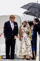 Dutch Royals Arrive At Brandenburg Airport - Berlin