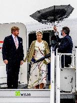 Dutch Royals Arrive At Brandenburg Airport - Berlin