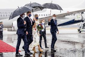 Dutch Royals Arrive At Brandenburg Airport - Berlin