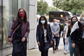 Audrey Pulvar visits Réunion des Musees Nationaux - Bercy