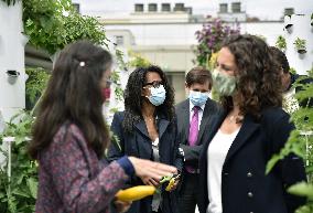 Audrey Pulvar visits Réunion des Musees Nationaux - Bercy