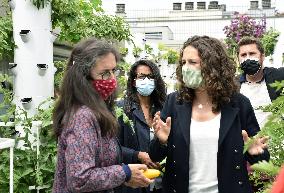 Audrey Pulvar visits Réunion des Musees Nationaux - Bercy