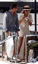 Frida Aasen And Boyfriend On Board A Yacht - St Tropez