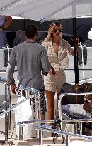 Frida Aasen And Boyfriend On Board A Yacht - St Tropez