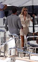 Frida Aasen And Boyfriend On Board A Yacht - St Tropez