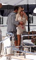 Frida Aasen And Boyfriend On Board A Yacht - St Tropez