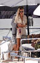 Frida Aasen And Boyfriend On Board A Yacht - St Tropez