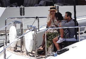 Frida Aasen And Boyfriend On Board A Yacht - St Tropez