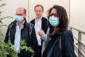 Audrey Pulvar Inaugurates A Roof Farm - Paris