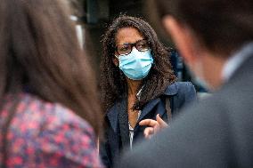 Audrey Pulvar Inaugurates A Roof Farm - Paris