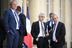 Meeting With Unions At Elysee Palace - Paris