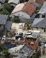 Typhoon damages houses in western Japan