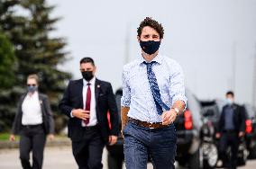 Justin Trudeau Visits A Construction Site - Ontario