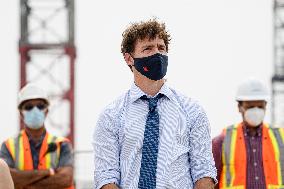 Justin Trudeau Visits A Construction Site - Ontario