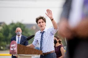 Justin Trudeau Visits A Construction Site - Ontario
