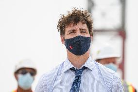 Justin Trudeau Visits A Construction Site - Ontario