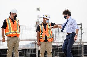 Justin Trudeau Visits A Construction Site - Ontario