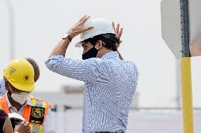 Justin Trudeau Visits A Construction Site - Ontario