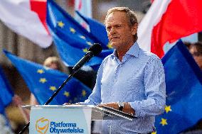 Donald Tusk Holds A Rally - Gdansk