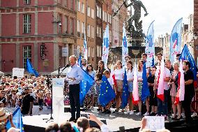 Donald Tusk Holds A Rally - Gdansk