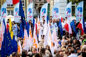 Donald Tusk Holds A Rally - Gdansk