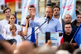 Donald Tusk Holds A Rally - Gdansk