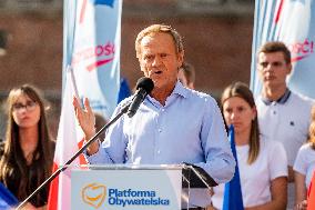 Donald Tusk Holds A Rally - Gdansk