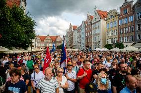 Donald Tusk Holds A Rally - Gdansk