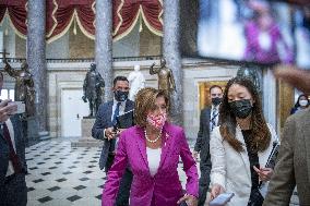 Nancy Pelosi Signs A Bill - Washington