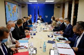 President Macron Attends National Security Meeting - Paris
