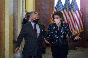 Nancy Pelosi Greets King Abdullah II - Washington